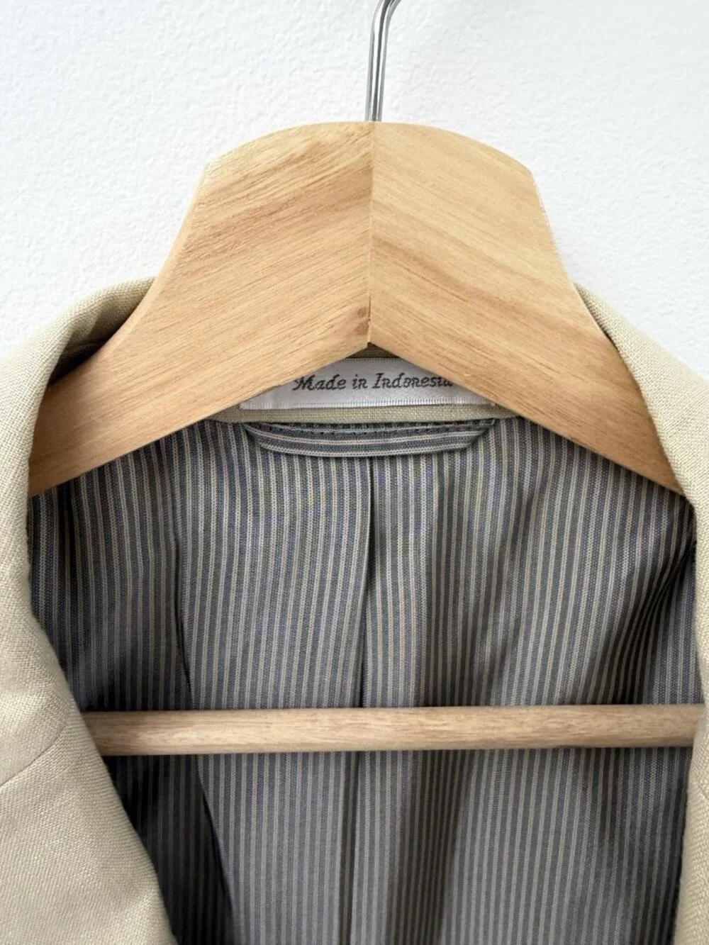 Calvin Klein Mens Sz 50R Beige 100% Linen Blazer 2 Button Dual Vent Great Look - Picture 6 of 13